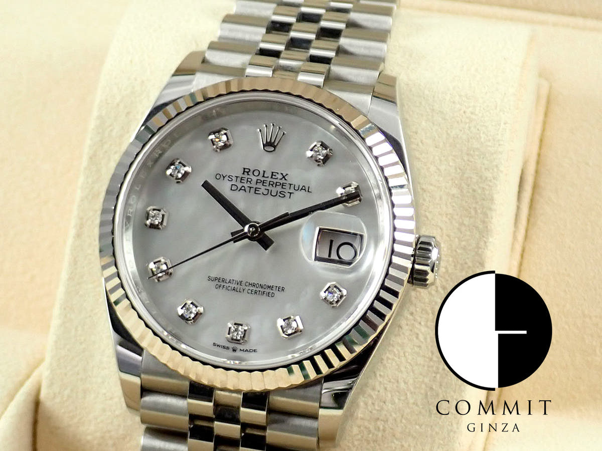 ロレックス デイトジャスト36 Ref.126234 シェル文字盤 中古 datejust-224 ジュビリーブレスレット
