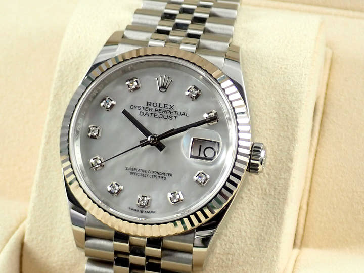 ロレックス デイトジャスト36 Ref.126234 シェル文字盤 中古 datejust-224 ジュビリーブレスレット