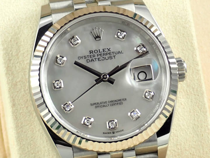ロレックス デイトジャスト36 Ref.126234 シェル文字盤 中古 datejust-224 ジュビリーブレスレット