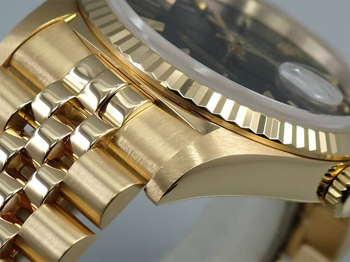 ロレックス デイトジャスト36 Ref.16238 イエローゴールド ネイビー文字盤 ジュビリーブレスレット