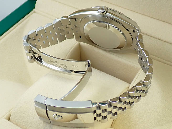 ロレックス デイトジャスト41 Ref.126334 ステンレススチール/ホワイトゴールド スレートx10Pダイヤ文字盤 ジュビリーブレスレット