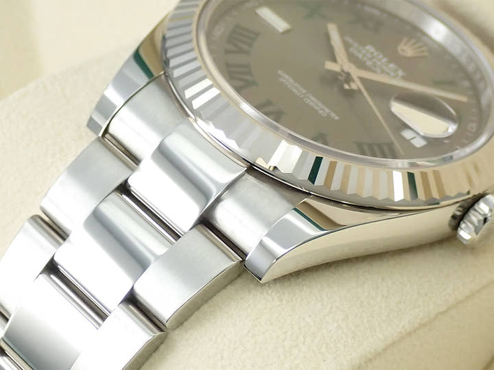 ロレックス デイトジャスト41 Ref.126334 ステンレススチール/ホワイトゴールド スレートローマン文字盤 オイスターブレスレット