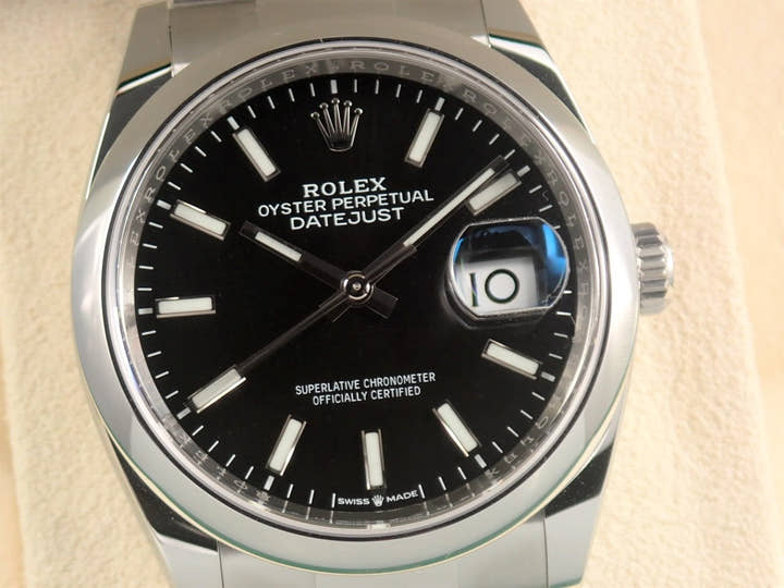 ロレックス デイトジャスト36 Ref.126200 ステンレススチール ブラック文字盤 オイスターブレスレット 中古 4L239049