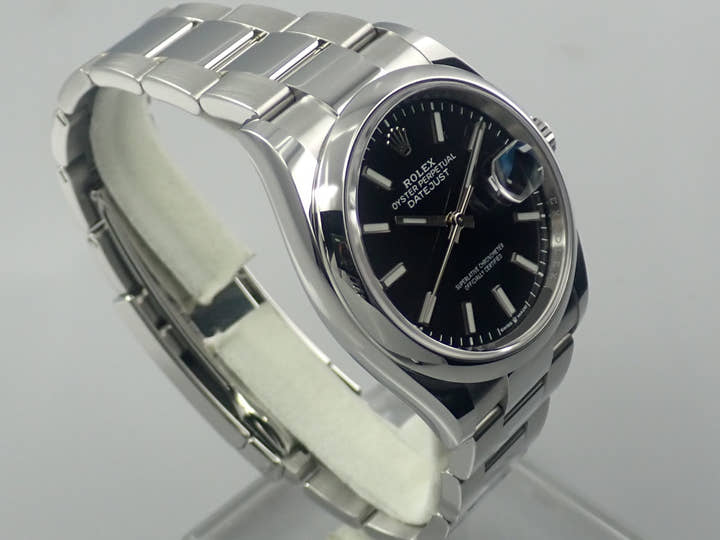 ロレックス デイトジャスト36 Ref.126200 ステンレススチール ブラック文字盤 オイスターブレスレット 中古 4L239049