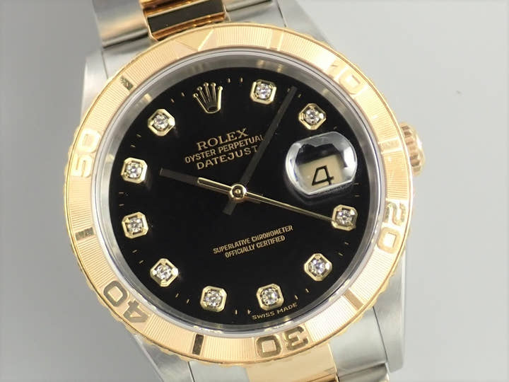 ロレックス デイトジャスト サンダーバード Ref.16263G ステンレススチール/イエローゴールド ブルーグラデーションx10Pダイヤ文字盤