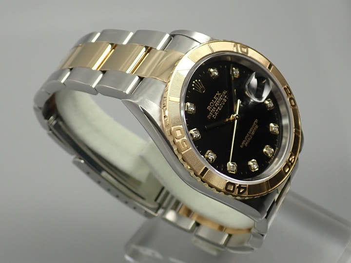 ロレックス デイトジャスト サンダーバード Ref.16263G ステンレススチール/イエローゴールド ブルーグラデーションx10Pダイヤ文字盤