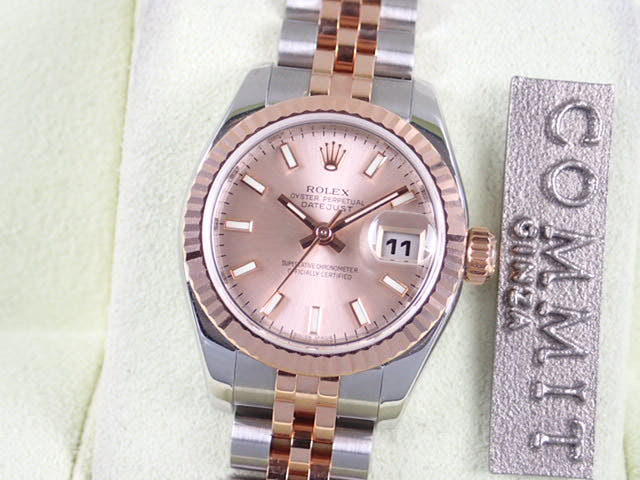 ロレックス デイトジャスト Ref.179171 ピンクダイヤル文字盤 中古 datejust-25 ジュビリーブレスレット