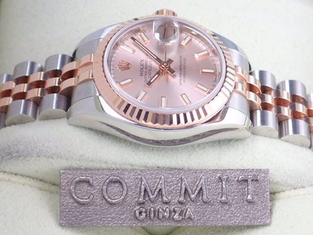 ロレックス デイトジャスト Ref.179171 ピンクダイヤル文字盤 中古 datejust-25 ジュビリーブレスレット
