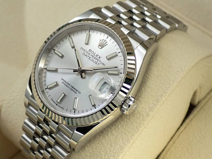 ロレックス デイトジャスト36 Ref.126234 ステンレススチール/ホワイトゴールド シルバー文字盤 ジュビリーブレスレット