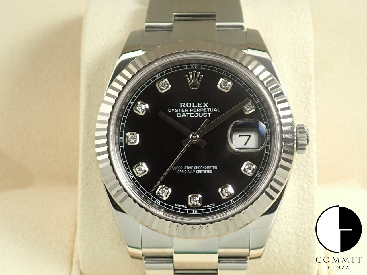 Rolex Datejust 41 Black Dial 10P Diamonds &lt;Warranty, Box, etc.&gt;