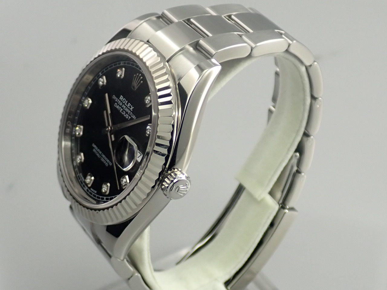 Rolex Datejust 41 Black Dial 10P Diamonds &lt;Warranty, Box, etc.&gt;