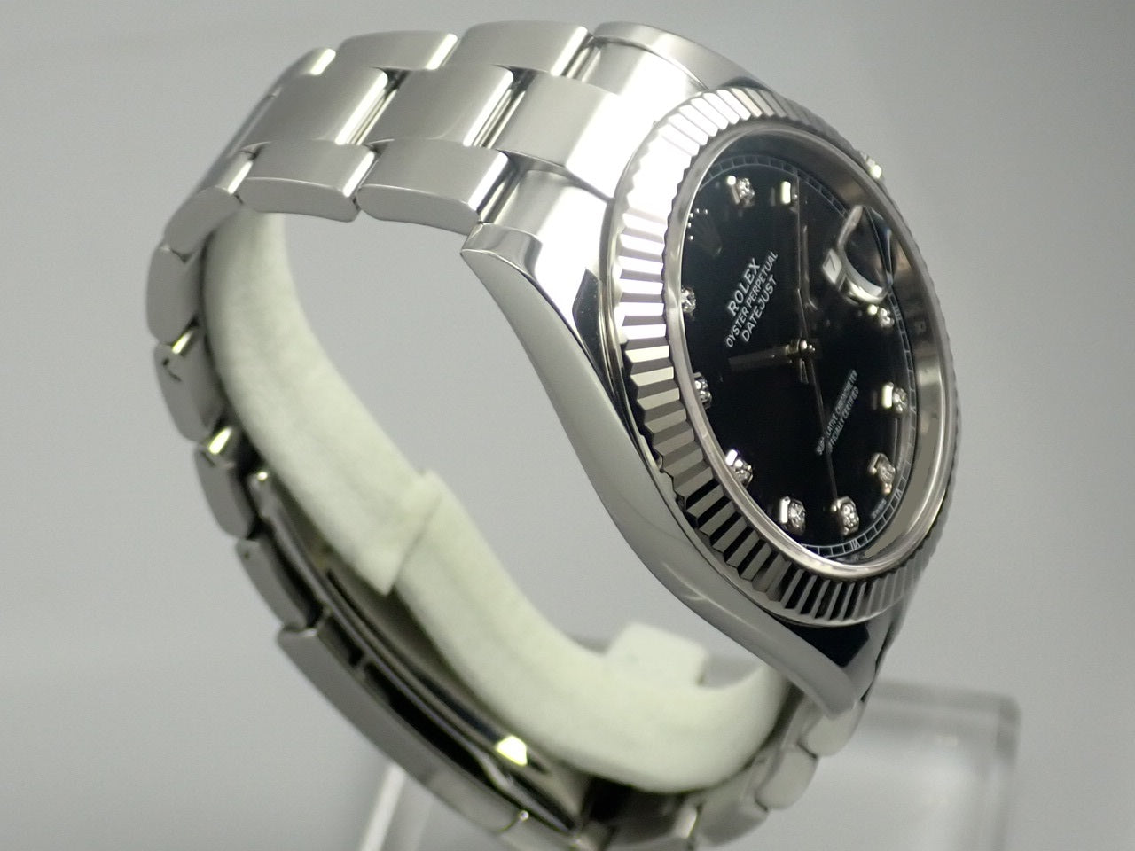 Rolex Datejust 41 Black Dial 10P Diamonds &lt;Warranty, Box, etc.&gt;