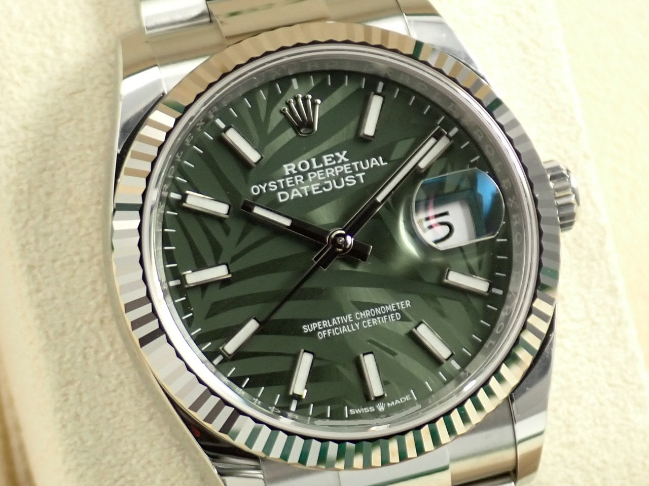 Rolex Datejust 36 Green Palm Dial &lt;New warranty, box, etc.&gt;