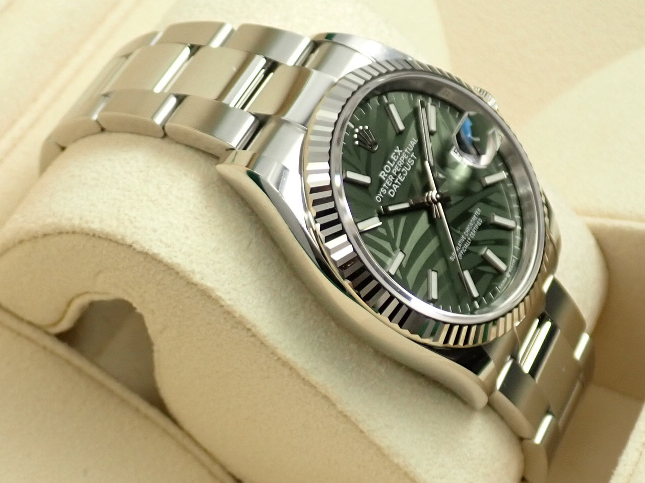 Rolex Datejust 36 Green Palm Dial &lt;New warranty, box, etc.&gt;