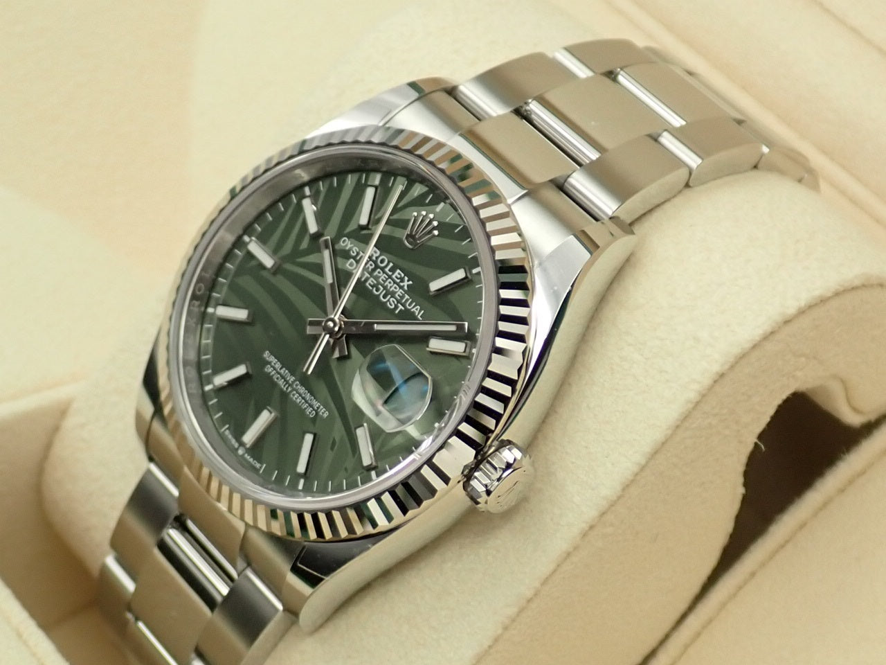 Rolex Datejust 36 Green Palm Dial &lt;New warranty, box, etc.&gt;