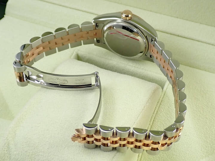 Rolex Datejust 28 Ref. 179171 Stainless Steel/Pink Gold Silver Concentric Dial Jubilee Bracelet