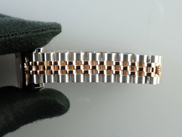 Rolex Datejust 28 Ref. 179171 Stainless Steel/Pink Gold Silver Concentric Dial Jubilee Bracelet