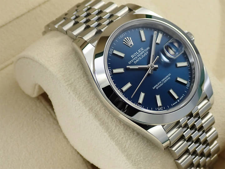 Rolex Datejust 41 Ref. 126300 Stainless Steel Bright Blue Dial Jubilee Bracelet, Excellent Condition 7F184395