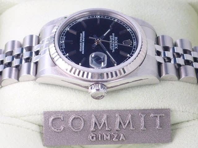 ロレックス デイトジャスト Ref.78274 ブラック文字盤 中古 datejust-27 ジュビリーブレスレット