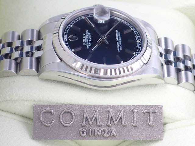ロレックス デイトジャスト Ref.78274 ブラック文字盤 中古 datejust-27 ジュビリーブレスレット