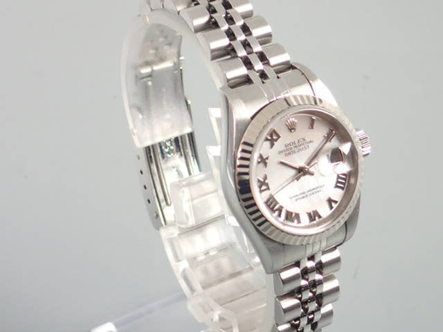 ロレックス デイトジャスト Ref.79174NR シェルローマン文字盤 中古 datejust-28 ジュビリーブレスレット