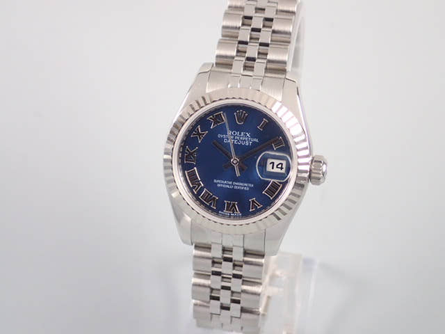 ロレックス デイトジャスト Ref.179174 ブルーローマン文字盤 中古 datejust-29 ジュビリーブレスレット