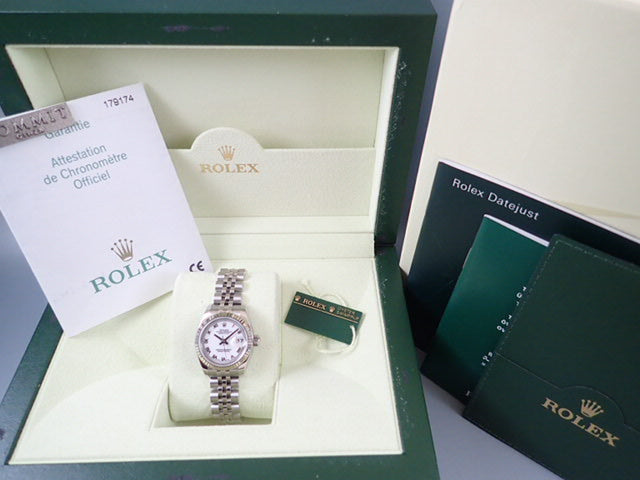 Rolex Datejust White Roman Ladies Ref.179174