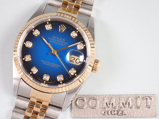 Rolex Datejust 10P Diamond Blue Gradient Ref.16233