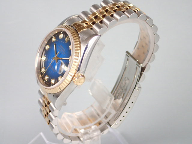 Rolex Datejust 10P Diamond Blue Gradient Ref.16233