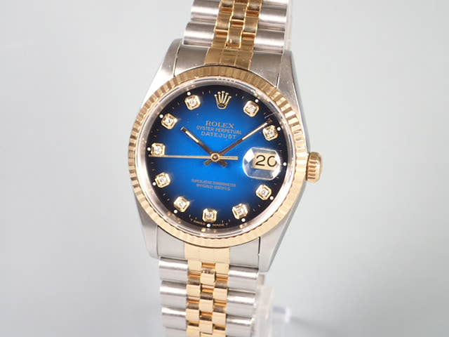 ロレックス デイトジャスト Ref.16233 ブルーグラデーション文字盤 中古 datejust-31 ジュビリーブレスレット