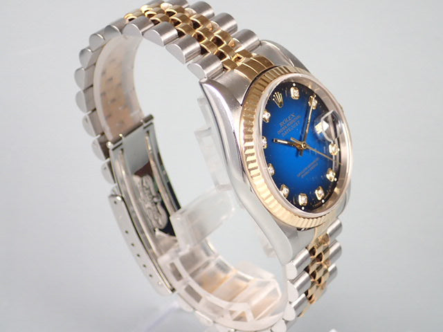 Rolex Datejust 10P Diamond Blue Gradient Ref.16233