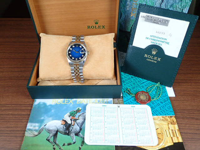 ロレックス デイトジャスト Ref.16233 ブルーグラデーション文字盤 中古 datejust-31 ジュビリーブレスレット