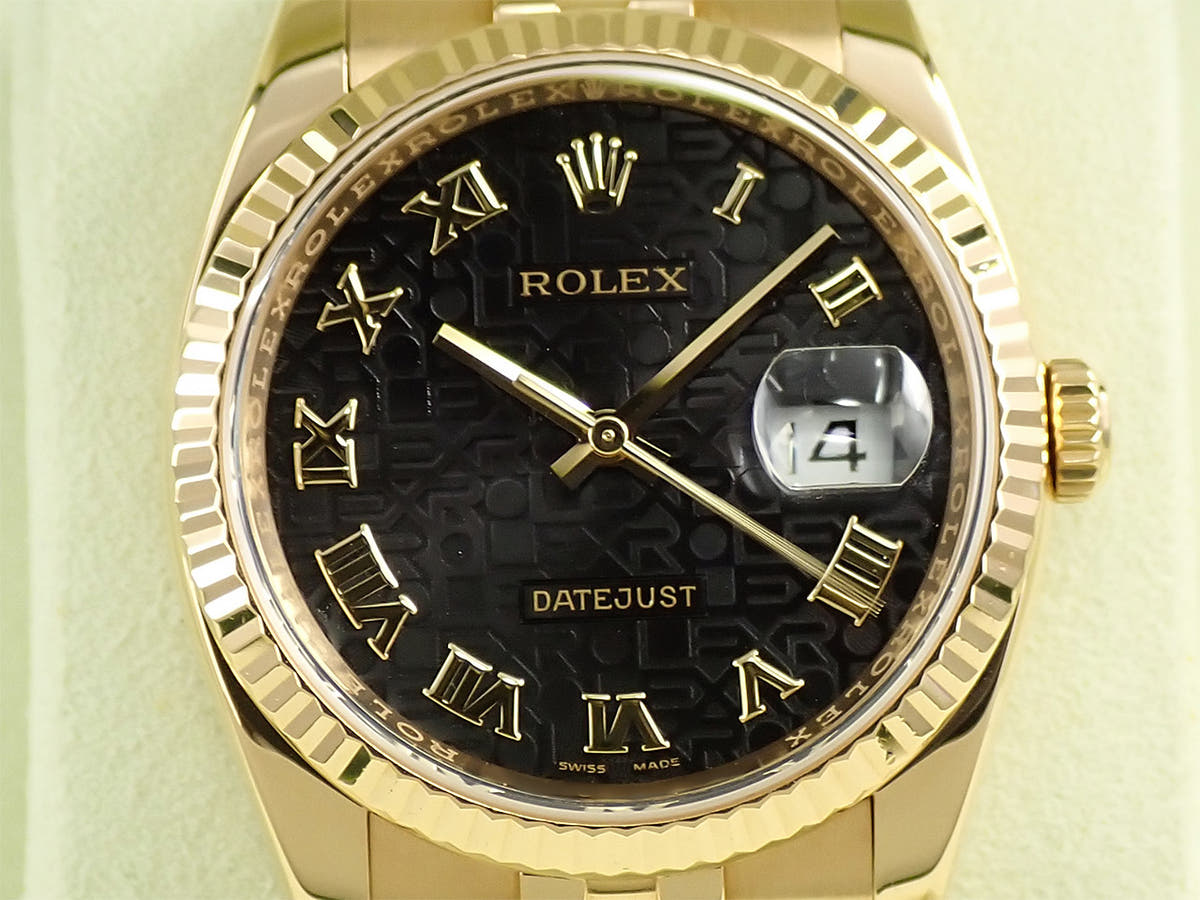 ロレックス デイトジャスト Ref.116238 ブラックコンピューター文字盤 中古 A0L3X403