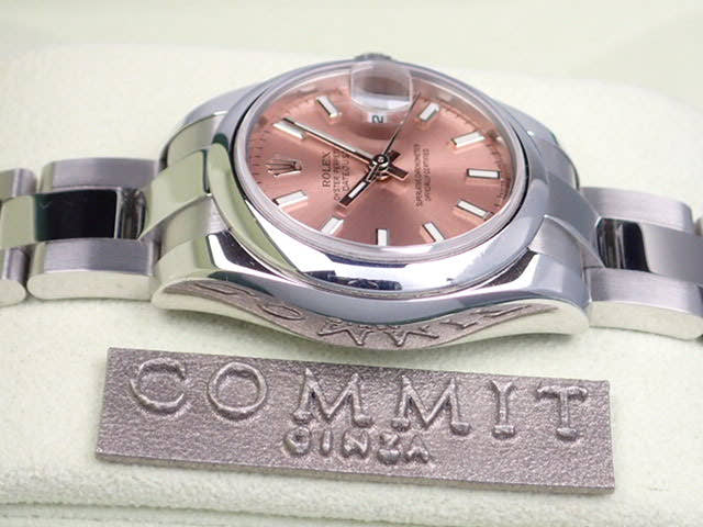 ロレックス デイトジャスト Ref.179160 ピンクバーインデックス文字盤 中古 datejust-32
