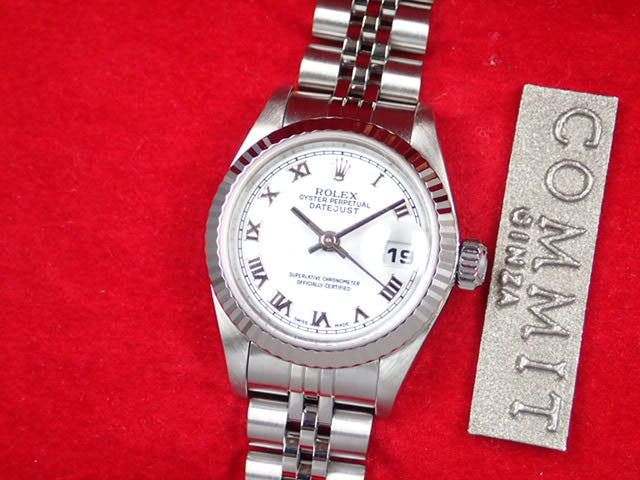 ロレックス デイトジャスト Ref.79174 ホワイトローマン文字盤 中古 datejust-35 ジュビリーブレスレット