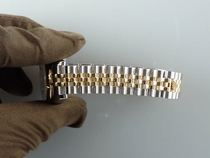 ロレックス デイトジャスト28 Ref.179173G ステンレススチール/イエローゴールド メテオライトx10Pダイヤ文字盤 ジュビリーブレスレット