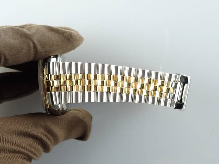 ロレックス デイトジャスト Ref.16013 ステンレススチール/イエローゴールド ブラックタペストリー文字盤 ジュビリーブレスレット