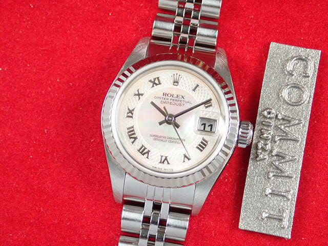 ロレックス デイトジャスト Ref.79174NRD デコレーションピンクシェル文字盤 中古 datejust-38 ジュビリーブレスレット