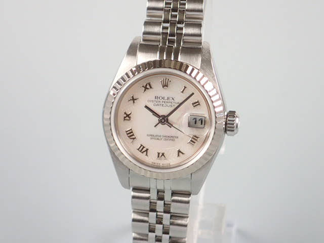 ロレックス デイトジャスト Ref.79174NRD デコレーションピンクシェル文字盤 中古 datejust-38 ジュビリーブレスレット
