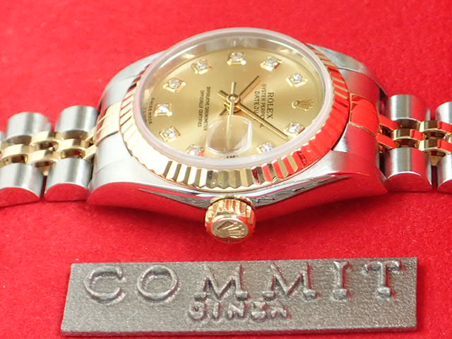 Rolex Datejust Champagne 10P Diamond Dial Ladies