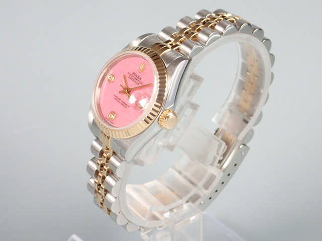 ロレックス デイトジャスト Ref.691732BR ローズジャスパー/ダイヤ文字盤 中古 datejust-48 ジュビリーブレスレット