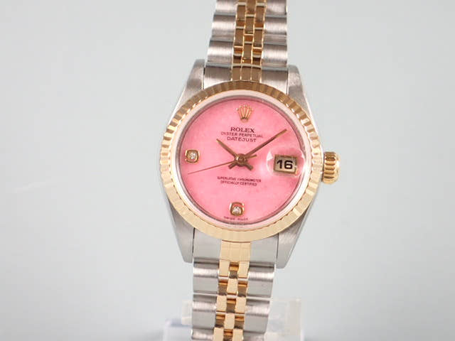 ロレックス デイトジャスト Ref.691732BR ローズジャスパー/ダイヤ文字盤 中古 datejust-48 ジュビリーブレスレット