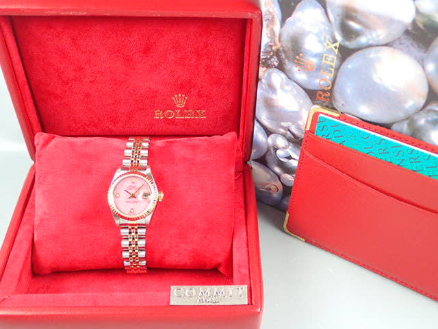 ロレックス デイトジャスト Ref.691732BR ローズジャスパー/ダイヤ文字盤 中古 datejust-48 ジュビリーブレスレット
