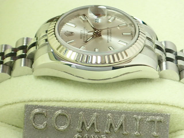 Rolex Datejust Silver Bar Index Ladies Ref.179174