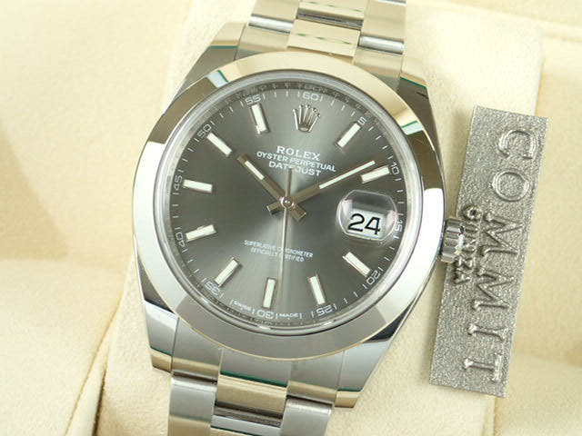 ロレックス デイトジャスト Ref.126300 ダークロジウム文字盤 中古 datejust-53