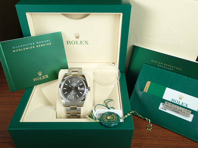 ロレックス デイトジャスト Ref.126300 ダークロジウム文字盤 中古 datejust-53