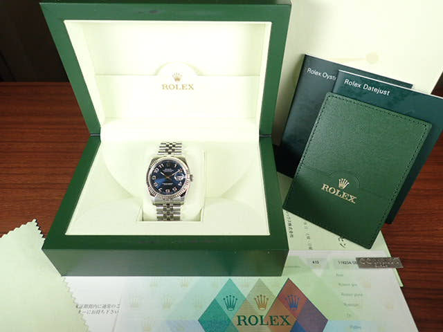 ロレックス デイトジャスト Ref.116234 ブルーコンセントリック文字盤 中古 datejust-54 ジュビリーブレスレット