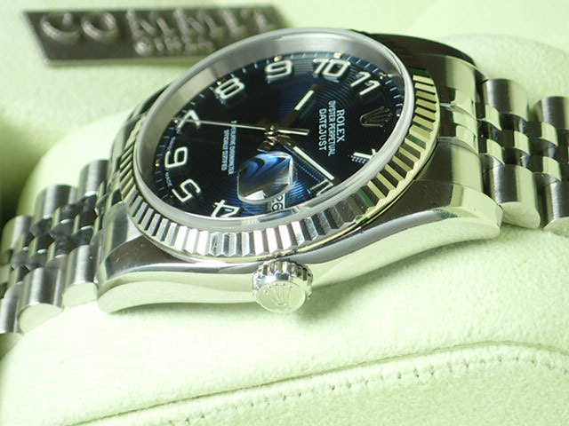 ロレックス デイトジャスト Ref.116234 ブルーコンセントリック文字盤 中古 datejust-54 ジュビリーブレスレット