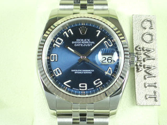ロレックス デイトジャスト Ref.116234 ブルーコンセントリック文字盤 中古 datejust-54 ジュビリーブレスレット