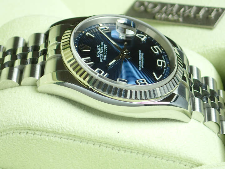 ロレックス デイトジャスト Ref.116234 ブルーコンセントリック文字盤 中古 datejust-54 ジュビリーブレスレット